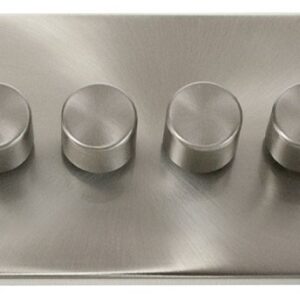 Click Deco 4Gang 400w Dimmer Brushed Chrome
